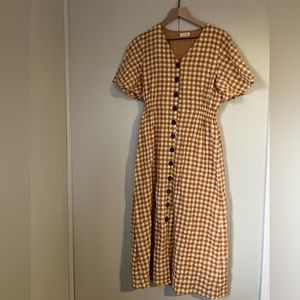 Roolee Brown Gingham Dress